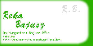 reka bajusz business card